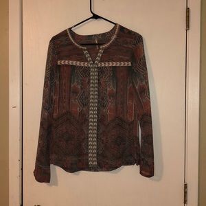 Tribal patterned blouse
